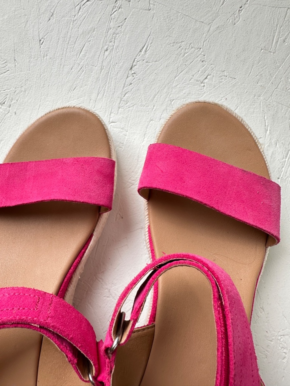 SOREL Women's Cameron Espadrille Wedge Flatform Sandals in Fuchsia Fizz - Picture 7 of 13